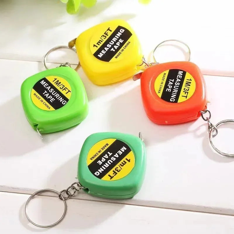 3pcs Retractable Soft Ruler Tape Measure With Keychain Mini Portable Sewing Tailor Cloth Ruler Measuring