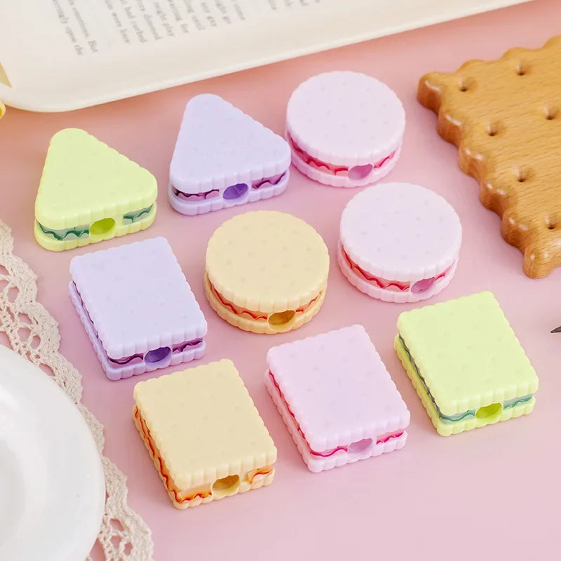 2 Piece Cute Kawaii Cookie Pencil Sharpener Biscuit School Office Supply Creative Stationery Ellen Brook Lovely Dessert